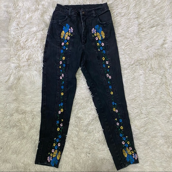 ◾️Vintage Bianca Maria Caselli Floral High Waist Jeans - Picture 4 of 7